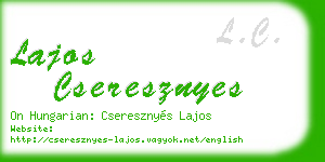 lajos cseresznyes business card
